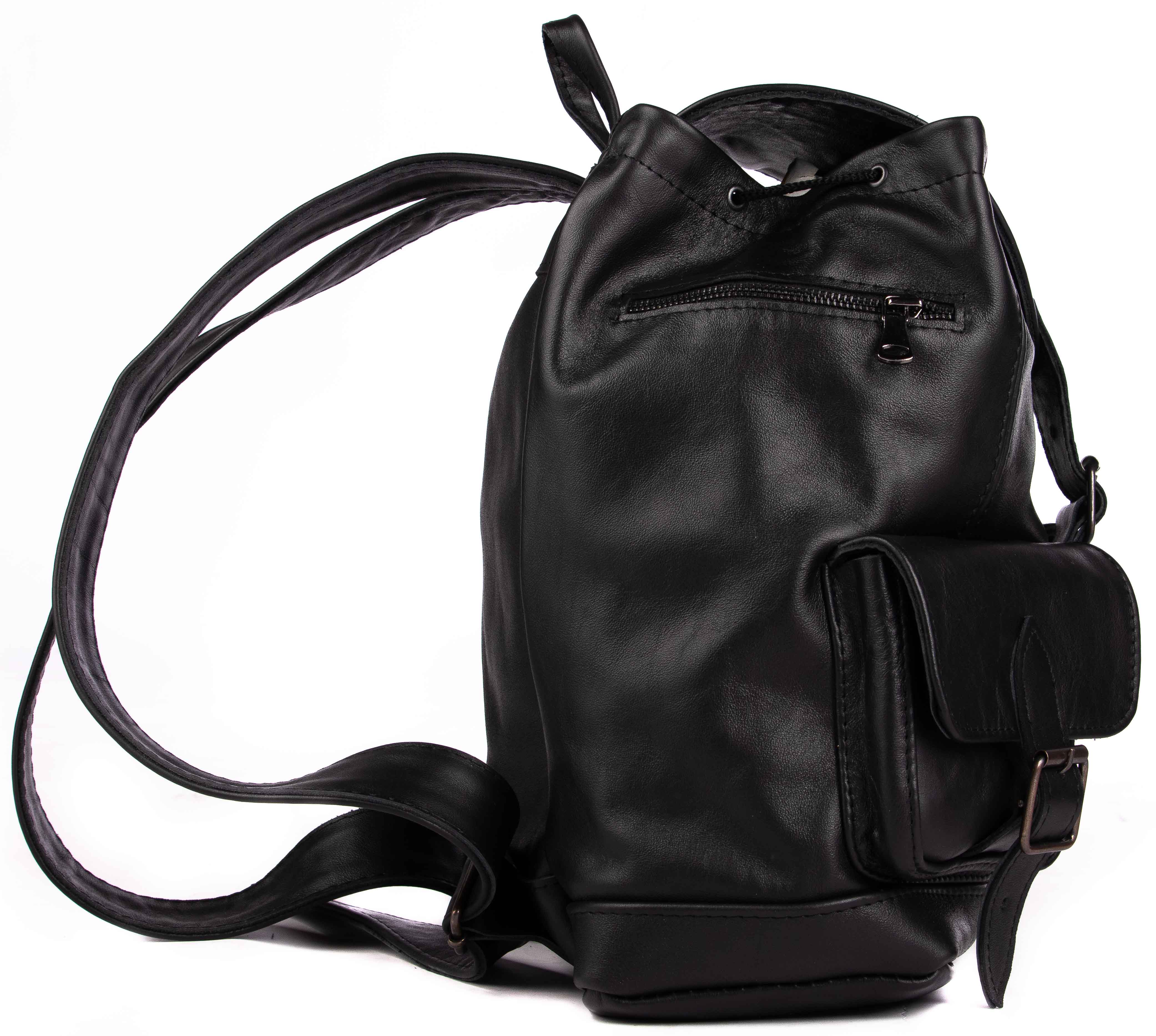 Mochila de cuero hotsell negra